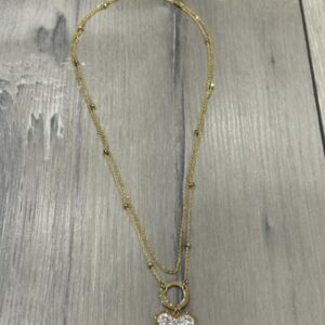 Girocollo Argento 925 con cuore diamantato