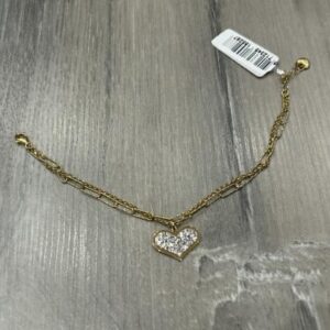 Bracciale Argento 925 Gold con cuore Diamantato