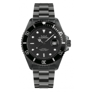 OROLOGIO CAPITAL TIME Solo tempo SUBAQUEO IP Black